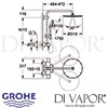 Grohe Rainshower System 310 Shower System Thermostat Dimensions